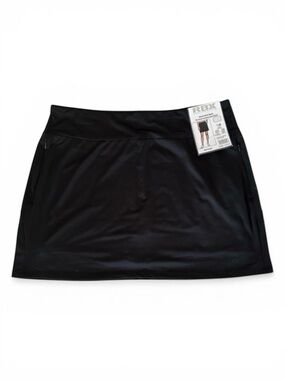RBX Black Skort with Compression Shorts in Mesh Knit